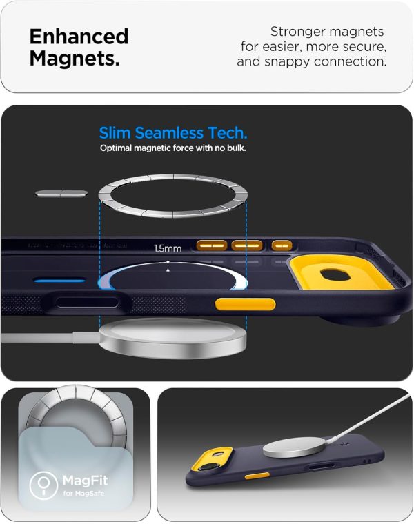 Apple iPhone 17 Air Nano Pop MagFit Case by Spigen - ACS10300 - Blueberry Navy - Image 3
