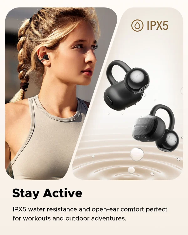 Soundpeats Air Clip Wireless Earbuds - Black - GC - Image 4
