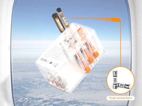 Tessan 100W Travel Adapter TS-WTA04 - White - Image 6