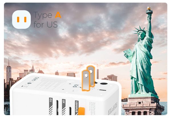 Tessan 100W Travel Adapter TS-WTA04 - White - Image 10