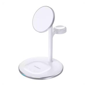Choetech 3 in 1 Magnetic MagSafe Wireless Charger Station - T585-F  - Silver - GC - Image 2