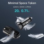 Choetech Dual USB-C Ports PD 40W Fast Car Charger - TC0008 - Black - Image 2