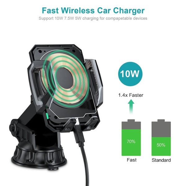 -image-17149 Choetech 15W Fast Wireless Car Charger - T521-F - Black - Image 6