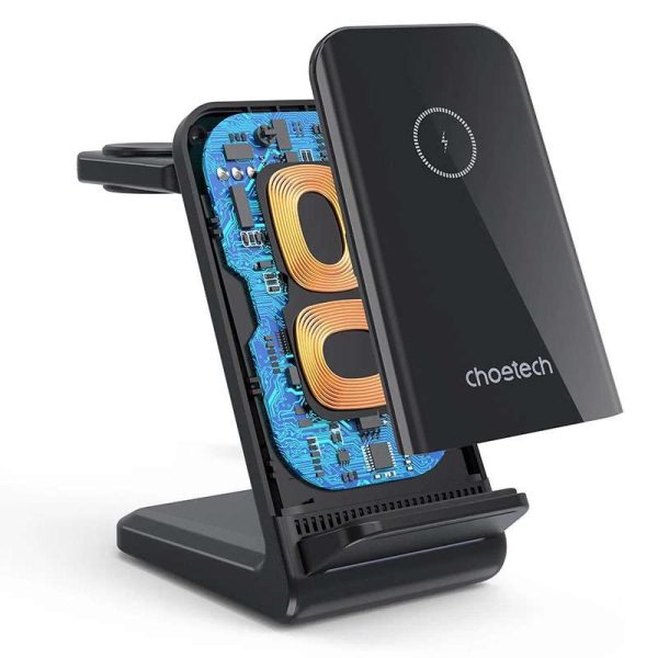 image-18738 Choetech 15W 3 in 1 Wireless Charger Stand - Black - GC - Image 3