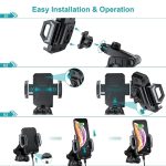 Choetech 15W Fast Wireless Car Charger - T521-F - Black - GC - Image 5