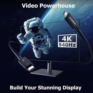 Choetech 240W Thunderbolt 5 Type-C to Type-C High Speed 8K Cable 1M - Black - A3011 - Image 2