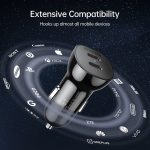 Choetech Dual USB-C Ports PD 40W Fast Car Charger - TC0008 - Black - Image 5
