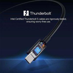 Choetech 240W Thunderbolt 5 Type-C to Type-C High Speed 8K Cable 1M - Black - A3011 - Image 5
