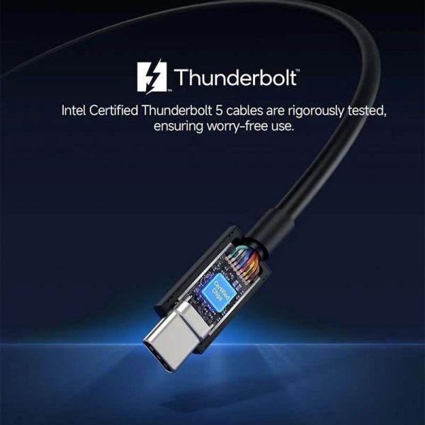 mage-18752 Choetech 240W Thunderbolt 5 Type-C to Type-C High Speed 8K Cable - A3011 - Black - GC - Image 5