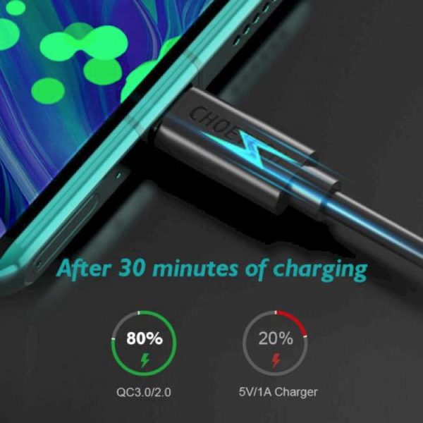 w-image-13751 Choetech USB A to Type C Cable 2m - AC0003 - Black - GC - Image 5