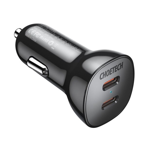 w-image-1861 Choetech Dual USB-C Ports PD 40W Fast Car Charger - TC0008 Best Price in Pakistan