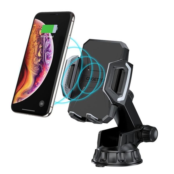 w-image-7760 Choetech 15W Fast Wireless Car Charger - T521-F - Black - Image 2