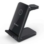 Choetech 15W 3 in 1 Wireless Charger Stand - Black - GC
