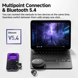 QCY Crossky C30 Open-Ear Clip Earbuds - Black - GC - Image 5