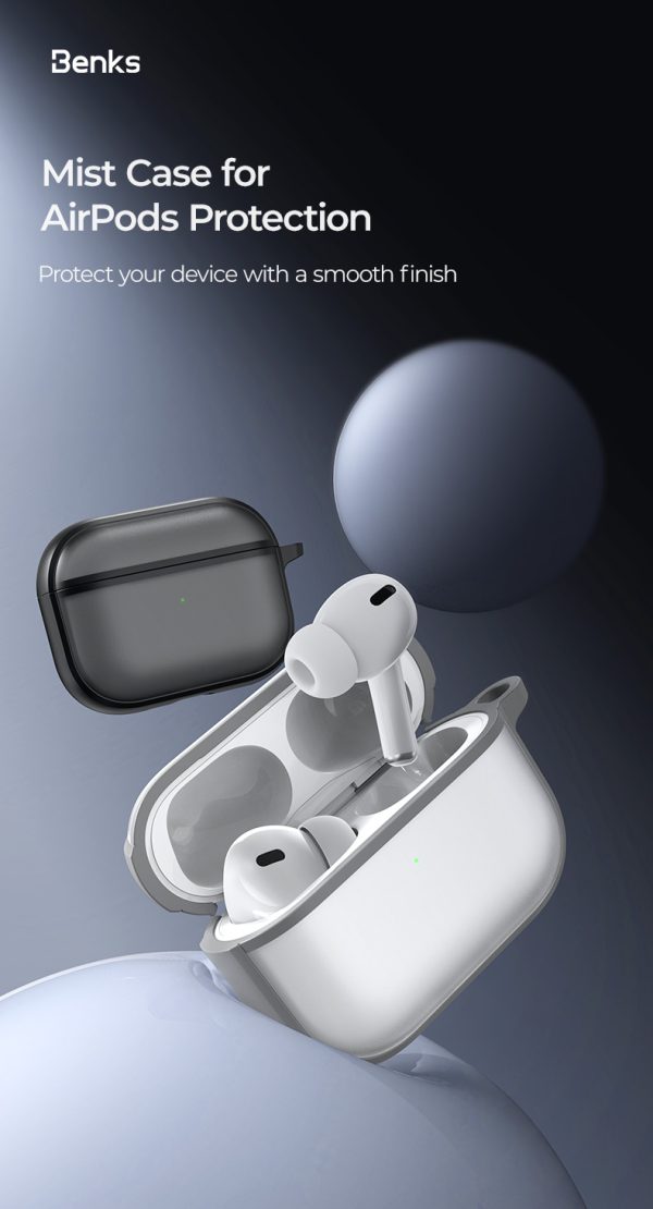 AirPods Pro 3 Benks Mist Protective Case - 6948005920746 - Grey - Image 5