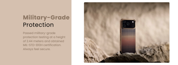 iPhone 17 Pro Max Pitaka Aramid ProGuard Case - Sunset - GC - Image 3