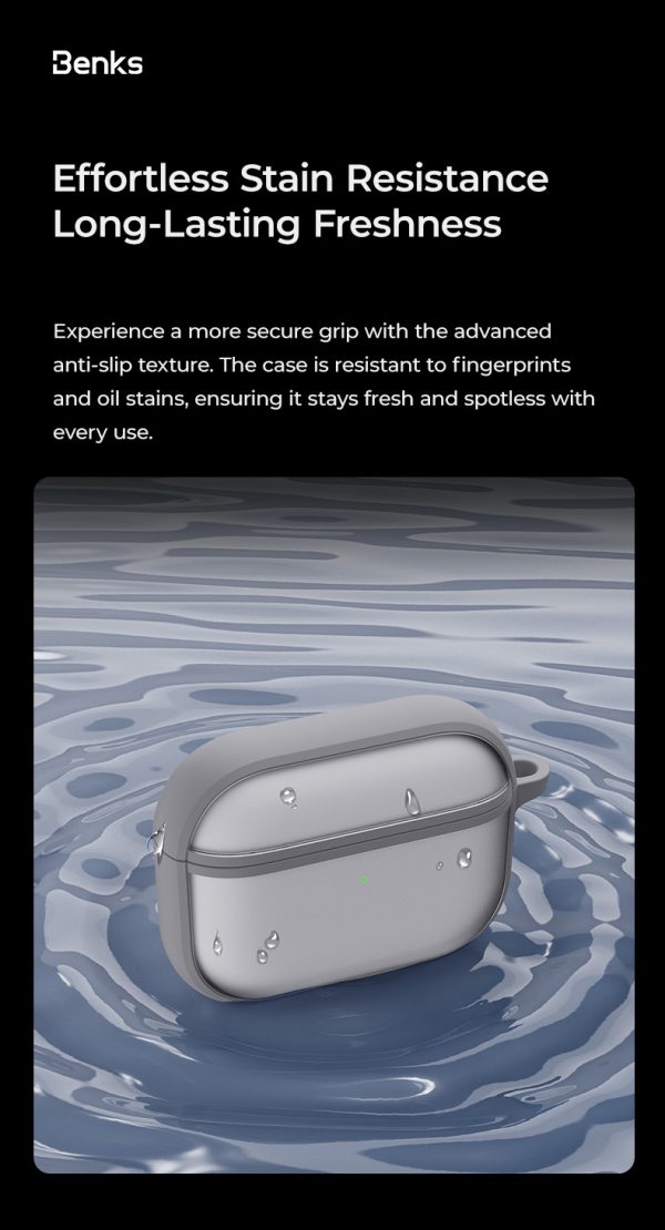 AirPods Pro 3 Benks Mist Protective Case - 6948005920746 - Grey - Image 7