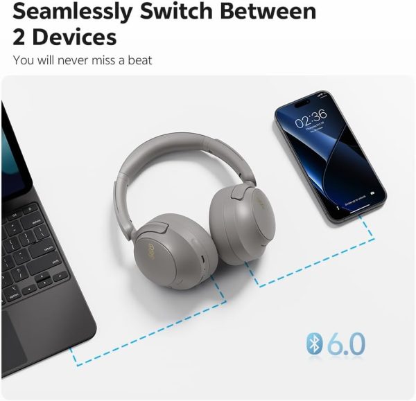 QCY H3S ANC Wireless Headphones - Black - GC - Image 4