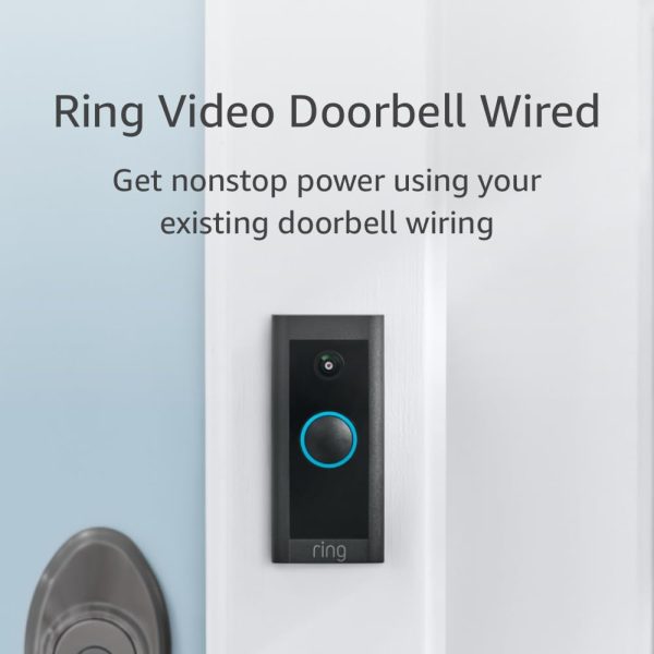 Ring Video Doorbell Wired - 840080579702 - Black - Image 7