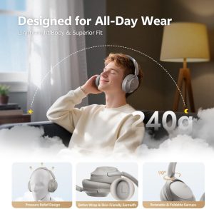 QCY H3S ANC Wireless Headphones - Black - GC - Image 3