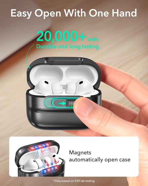 AirPods Pro 3 ESR Pulse FlickLock Magnetic Case - Dark Blue - Image 6