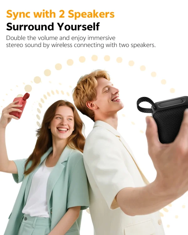 QCY SP2 Mini Bluetooth Speaker - Black - GC - Image 4