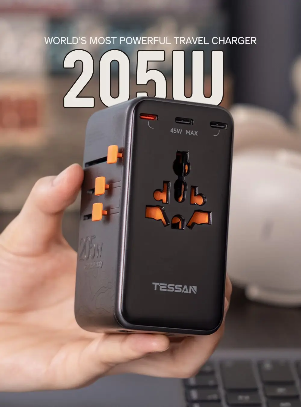 tessan world travel adapters in paksitan 205w 85w 100w 140w 35w