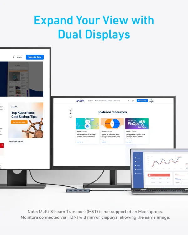Anker Usb-C Hub 7-In-1 Dual Display - A8374AA1 - OP - Image 4