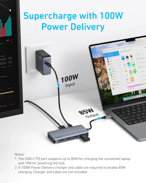 Anker Usb-C Hub 7-In-1 Dual Display - A8374AA1 - OP - Image 3