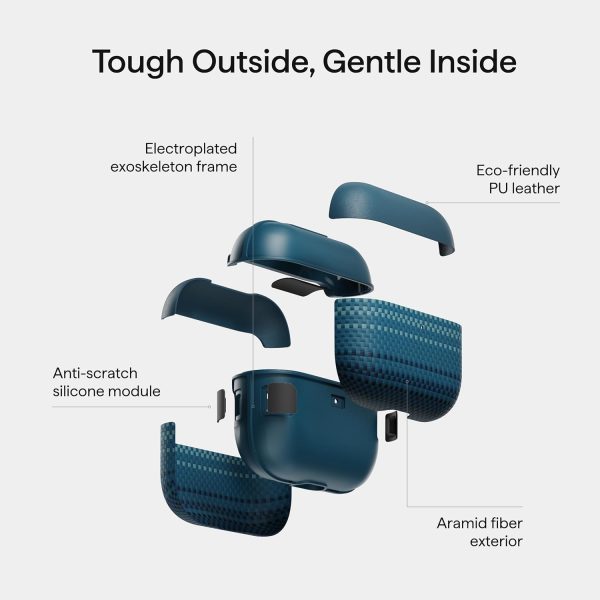 AirPods Pro 3 Pitaka Aramid Fiber Magnetic Case - Moonrise - Image 2