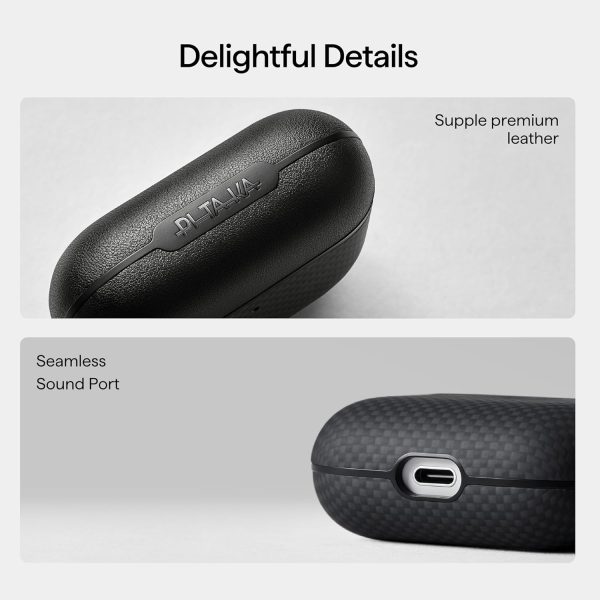 AirPods Pro 3 Pitaka Aramid Fiber Magnetic Case  - Black - Image 4