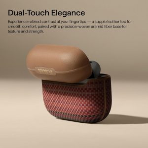 AirPods Pro 3 Pitaka Aramid Fiber Magnetic Case - Golden Glint - Image 6