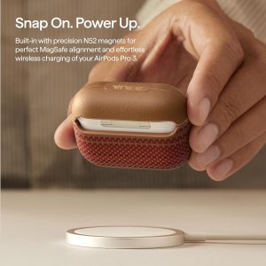 AirPods Pro 3 Pitaka Aramid Fiber Magnetic Case - Golden Glint - Image 3