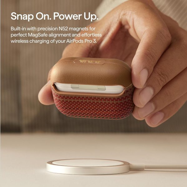 AirPods Pro 3 Pitaka Aramid Fiber Magnetic Case - Sunset - Image 4