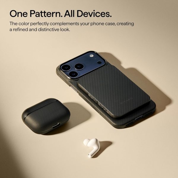 AirPods Pro 3 Pitaka Aramid Fiber Magnetic Case  - Black - Image 7
