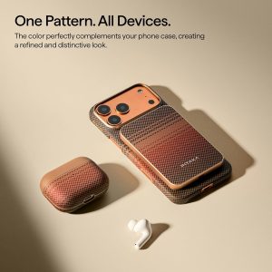 AirPods Pro 3 Pitaka Aramid Fiber Magnetic Case - Golden Glint - Image 5