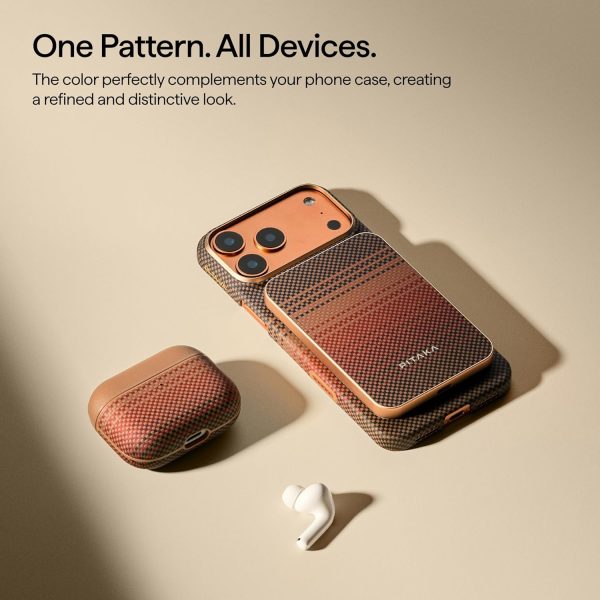 AirPods Pro 3 Pitaka Aramid Fiber Magnetic Case - Sunset - Image 6
