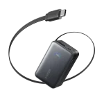 Anker Nano Power Bank 10000mAh 45W Built-In Retractable USB-C Cable - Black - A1638H11 - OP