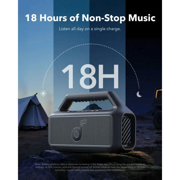 Anker Boom 2 SE Portable 30W Bluetooth Speaker - Black - A3148Z11 - OP - Image 2