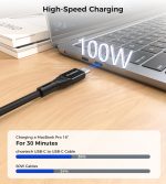 Choetech XCC-1008 100W C to C Cable - Black - GC - Image 5