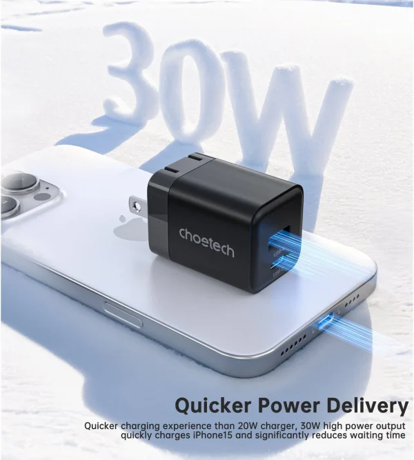 Choetech PD5012 GaN PD30W Charger - White - GC - Image 6