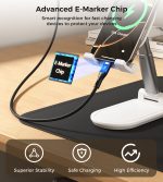 Choetech XCC-1008 100W C to C Cable - Black - GC - Image 3