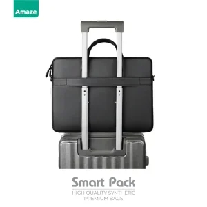 Amaze A905 Smart Pack Synthentic Premium Bag 13/14inch - Black - BIS - Image 3