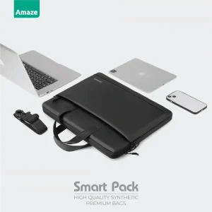 Amaze A905 Smart Pack Synthentic Premium Bag 13/14inch - Black - BIS - Image 5