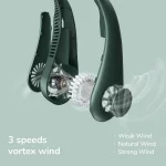 Jisulife Neck Fan Life 3 4000mAh - Dark Green - Image 5