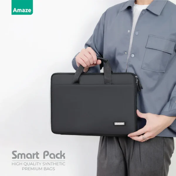 Amaze A900 Smart Pack Synthentic Premium Bag 14inch - Grey - BIS - Image 2