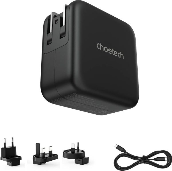 Choetech PD6055 70W Gan Travel Charger - Black - GC - Image 3