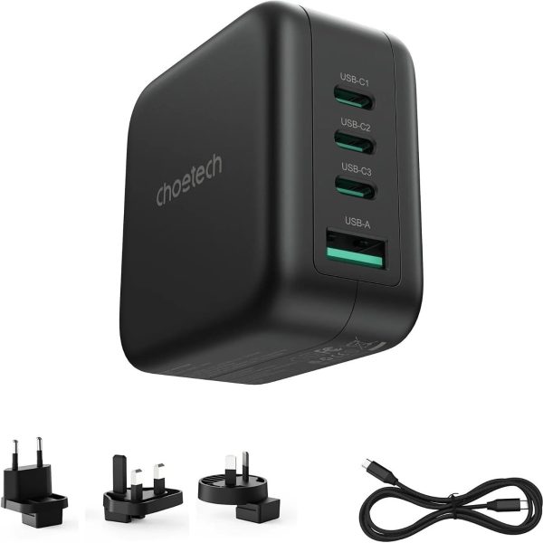Choetech PD6055 70W Gan Travel Charger - Black - GC - Image 2