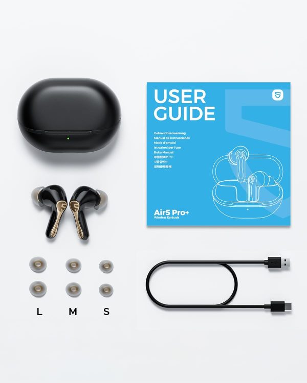 Soundpeats Air5 Pro+ Wireless Earbuds - Black - GC - Image 9