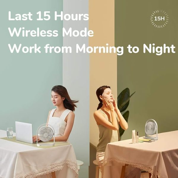 Jisulife Table Fan Life 5 4000mAh FA19 - White - Image 3